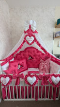 Load image into Gallery viewer, Luxury baby bedding 120*60 personalised by embroidery, 100% cotton and dimple