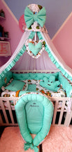 Load image into Gallery viewer, Luxury baby bedding 140x70 personalised by embroidery