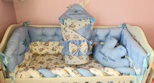 Load image into Gallery viewer, Luxury baby bedding 120x60 personalised by embroidery, 100% cotton