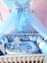 Load image into Gallery viewer, Luxury baby bedding 120x65 , personalised by embroidery