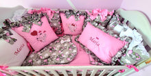 Load image into Gallery viewer, Luxury baby bedding 140x70, personalised by embroidery
