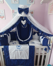 Load image into Gallery viewer, Luxury baby bedding 120x60, personalised by embroidery