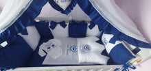 Load image into Gallery viewer, Luxury baby bedding 120x60, personalised by embroidery