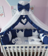 Load image into Gallery viewer, Luxury baby bedding 120x60, personalised by embroidery