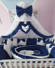Load image into Gallery viewer, Luxury baby bedding 120x60, personalised by embroidery