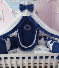 Load image into Gallery viewer, Luxury baby bedding 120x60, personalised by embroidery