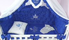Load image into Gallery viewer, Luxury baby bedding 120x60 personalised by embroidery, 100% cotton