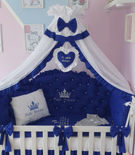 Load image into Gallery viewer, Luxury baby bedding 120x60 personalised by embroidery, 100% cotton