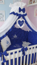 Load image into Gallery viewer, Luxury baby bedding 120x60 personalised by embroidery, 100% cotton
