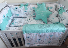 Load image into Gallery viewer, Luxury baby bedding 120x60 personalised by embroidery