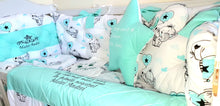 Load image into Gallery viewer, Luxury baby bedding 120x60 personalised by embroidery