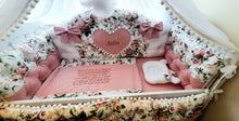 Load image into Gallery viewer, Luxury baby bedding , 120x60 personalised by embroidery