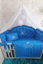 Load image into Gallery viewer, Luxury baby bedding 120x60 personalised by embroidery, 100% cotton