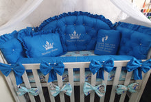 Load image into Gallery viewer, Luxury baby bedding 120x60 personalised by embroidery, 100% cotton