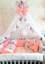 Load image into Gallery viewer, Luxury baby bedding 140x70, duble face.. 100% cotton ,personalised by embroidery