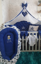 Load image into Gallery viewer, Luxury baby bedding 120x60 personalised by embroidery, 100% cotton