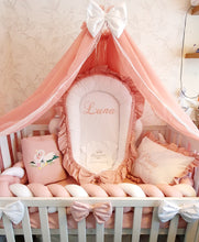 Load image into Gallery viewer, Luxury baby bedding 140x70 personalised by embroidery and vinyl, 100% cotton