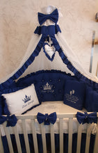 Load image into Gallery viewer, Luxury baby bedding 140x70 personalised by embroidery, 100% cotton