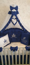 Load image into Gallery viewer, Luxury baby bedding 140x70 personalised by embroidery, 100% cotton