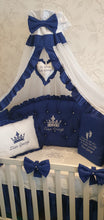 Load image into Gallery viewer, Luxury baby bedding 140x70 personalised by embroidery, 100% cotton