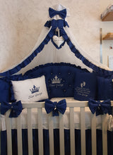 Load image into Gallery viewer, Luxury baby bedding 140x70 personalised by embroidery, 100% cotton