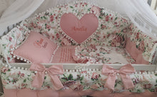 Load image into Gallery viewer, Luxury baby bedding 140x70 personalised by embroidery