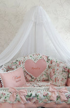 Load image into Gallery viewer, Luxury baby bedding 140x70 personalised by embroidery