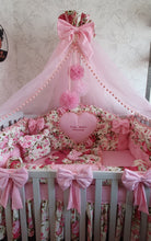 Load image into Gallery viewer, Luxury baby bedding 140x70 personalised by embroidery