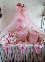 Load image into Gallery viewer, Luxury baby bedding 140x70 personalised by embroidery
