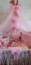 Load image into Gallery viewer, Luxury baby bedding 140x70 personalised by embroidery
