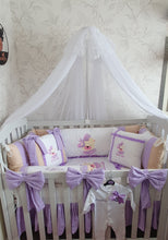 Load image into Gallery viewer, Luxury baby bedding 100x50 personalised by embroidery 
