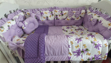 Load image into Gallery viewer, Luxury baby bedding 140x70, personalised by embroidery 
