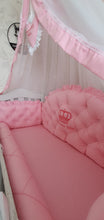 Load image into Gallery viewer, Luxury baby bedding 120x60 personalised by embroidery 
