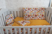 Load image into Gallery viewer, Toddler sheets cot 140x70 100% cotton and dimple minky 
