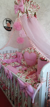 Load image into Gallery viewer, Luxury baby bedding 120x60 personalised by embroidery 
