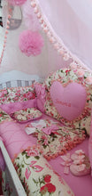 Load image into Gallery viewer, Luxury baby bedding 120x60 personalised by embroidery 
