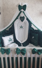 Load image into Gallery viewer, Luxury baby bedding 120x60 personalised by embroidery 

100% cotton and velvet 
