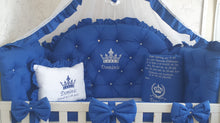 Load image into Gallery viewer, Luxury baby bedding 120x60 personalised by embroidery, 100% cotton 
