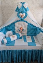 Load image into Gallery viewer, Luxury baby bedding 100% cotton 

  personalised by embroidery
