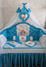 Load image into Gallery viewer, Luxury baby bedding 100% cotton 

  personalised by embroidery
