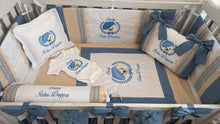 Load image into Gallery viewer, Luxury baby bedding 100x50 personalised by embroidery
