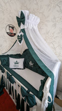 Load image into Gallery viewer, Luxury baby bedding 120x60 personalised by embroidery, 100% cotton
