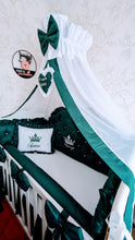 Load image into Gallery viewer, Luxury baby bedding 120x60 personalised by embroidery, 100% cotton
