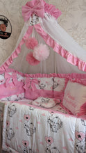 Load image into Gallery viewer, Luxury baby bedding 140x70, personalised by embroidery
