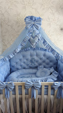 Load image into Gallery viewer, Luxury baby bedding 140x70 personalised by embroidery
