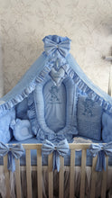 Load image into Gallery viewer, Luxury baby bedding 140x70 personalised by embroidery
