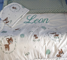 Load image into Gallery viewer, Baby blanket and pillow personalisate by embroidery
