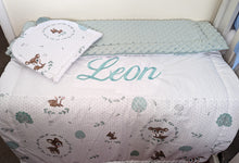 Load image into Gallery viewer, Baby blanket and pillow personalisate by embroidery
