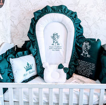 Load image into Gallery viewer, Luxury baby bedding 120x60 personalised by embroidery, 100% cotton
