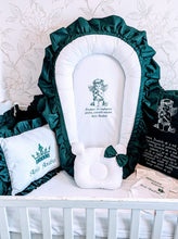 Load image into Gallery viewer, Luxury baby bedding 120x60 personalised by embroidery, 100% cotton
